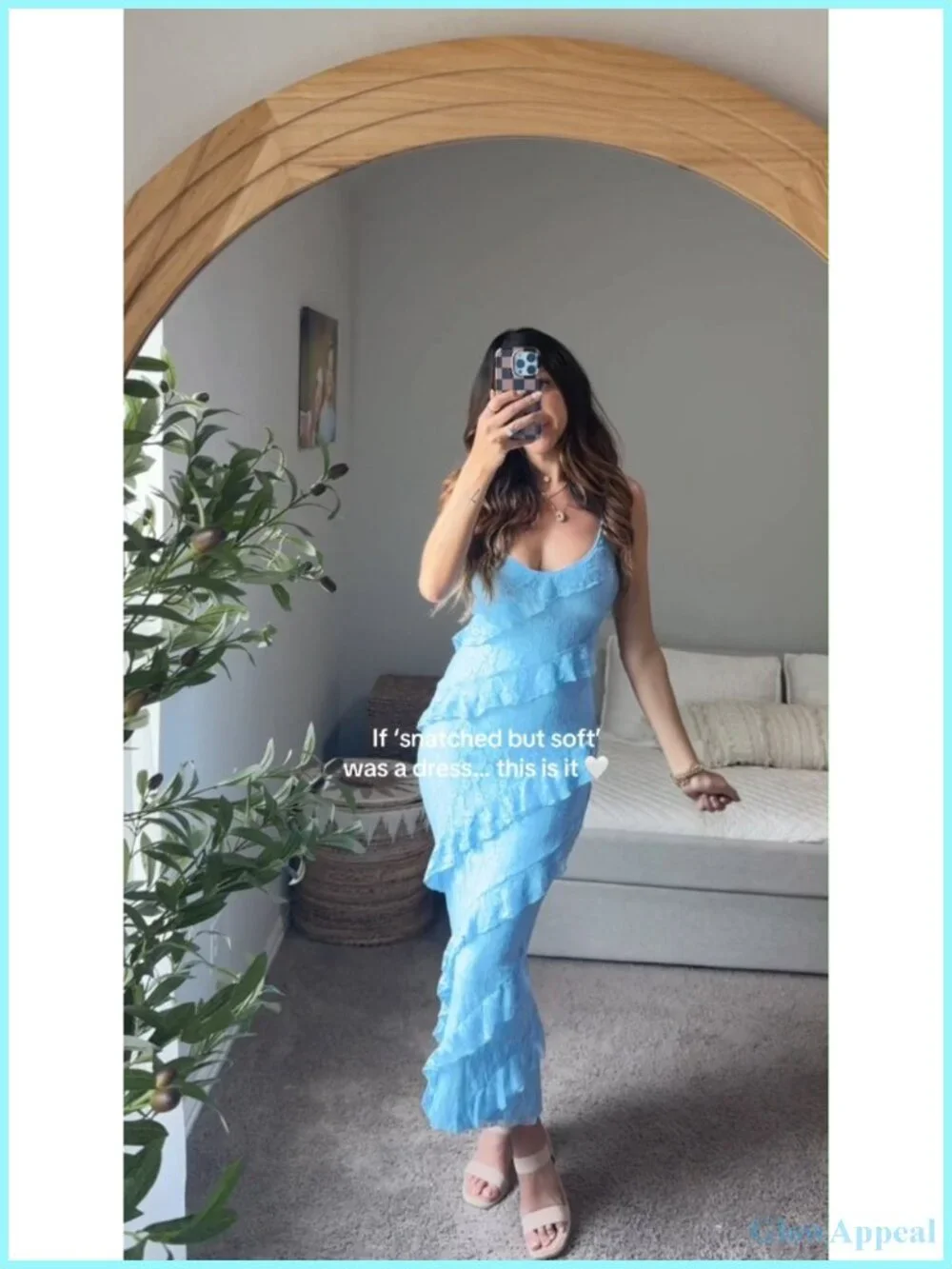V Neck Floral Lace Bodycon Maxi Dress Ruffle Party